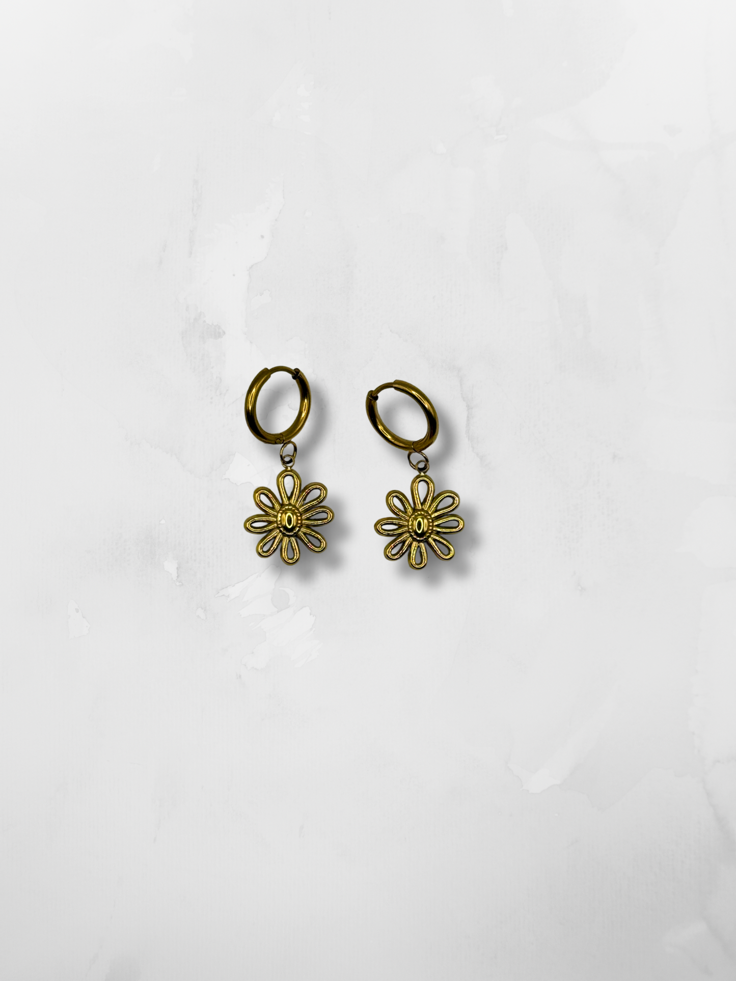 Gold Flower Earrings