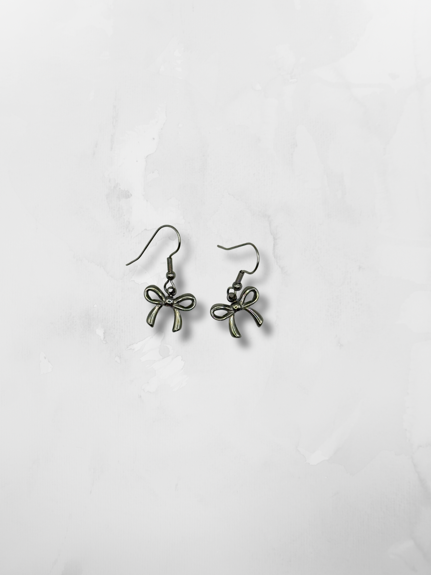 Silver Bow Earrings