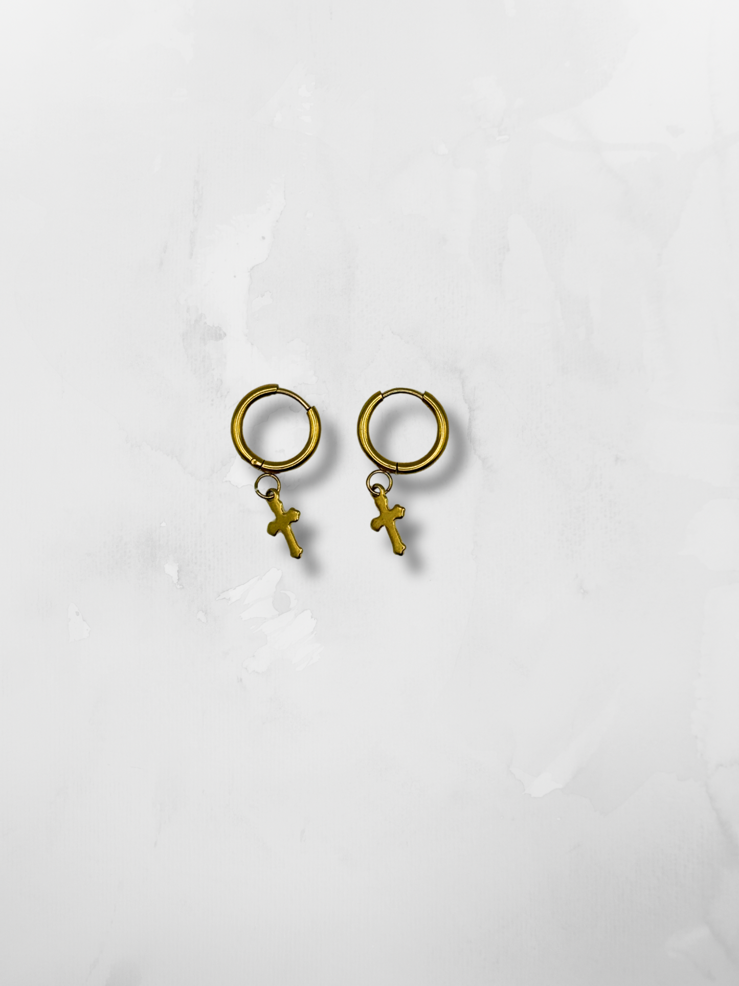 Gold Cross Earrings