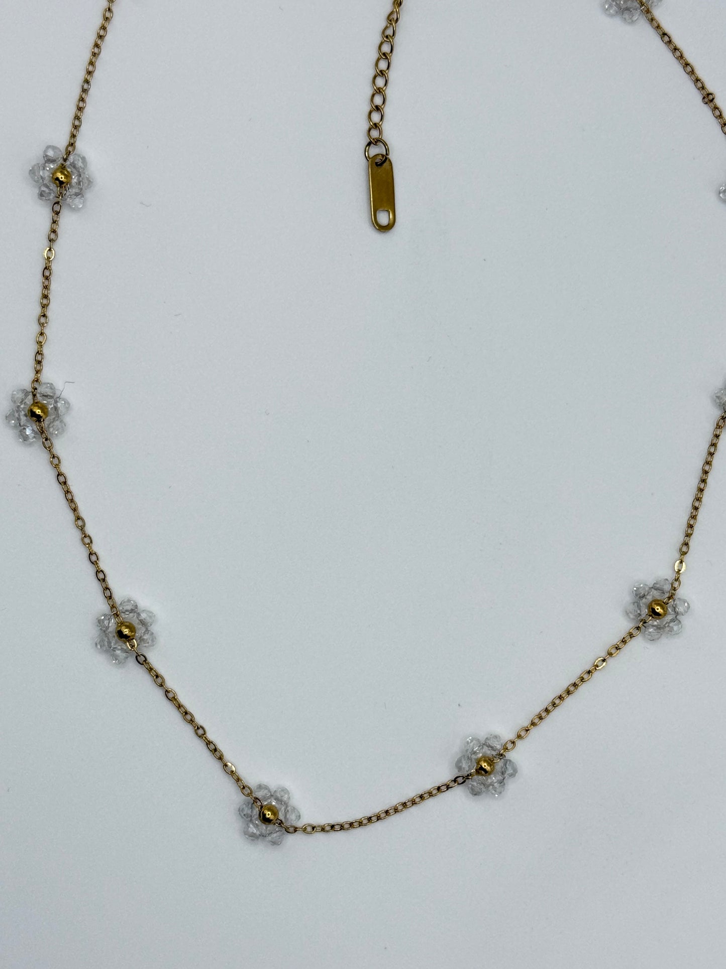 Gold Freya flower necklace