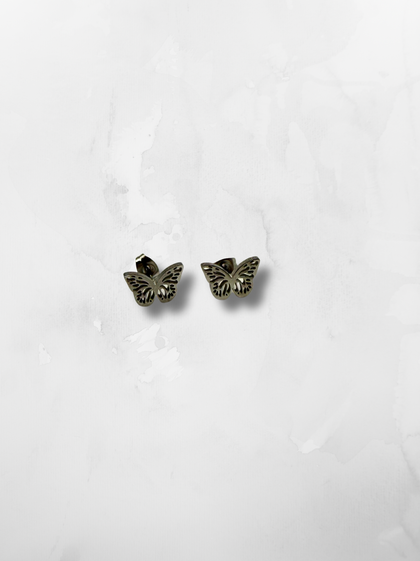 Silver Beatrice Butterfly Studs