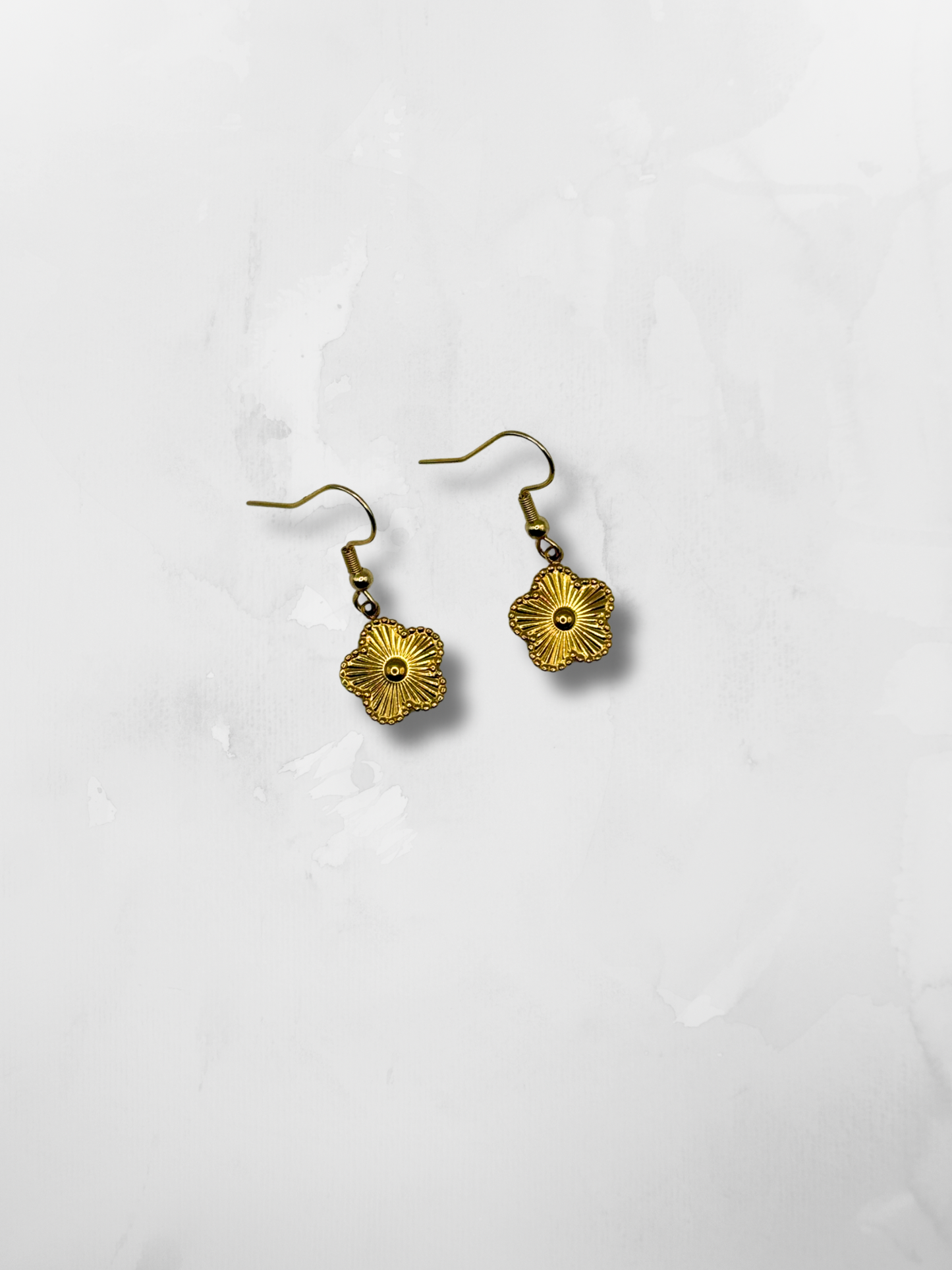 Gold Flower Earrings